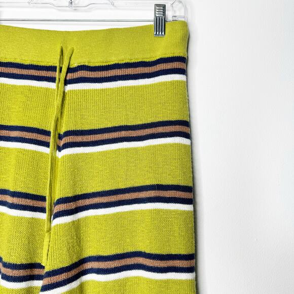 Free People Mariner Sweater Stripe Knit Pants in Palma Green Size Medium - Picture 4 of 8